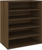 vidaXL Schoenenkast 60x35x70 cm bewerkt hout bruin eikenkleur