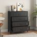 en.casa Commode Hämeenlinna commode met lades 92x80x40 cm noir