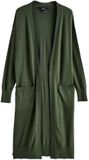 Next - Dames - Zacht aanvoelend lang vest met een hoog katoenpercentage - Groen