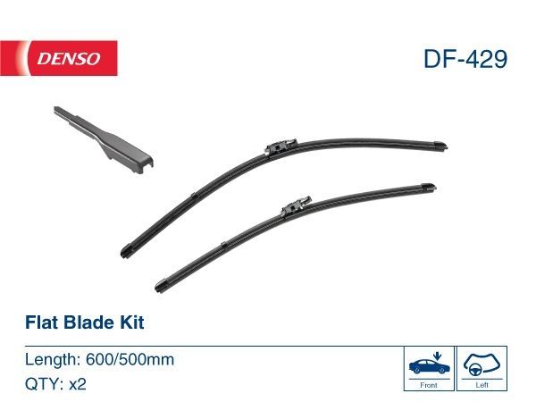 DENSO platte ruitenwisserset DF-429 (600/500mm, linksgestuurd)