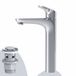 AM.PM Like - Wastafelkraan hoog met push-open waste set - Messing - Chroom