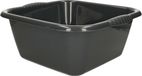 PLASTICFORTE Afwasbak teil - 10 liter - antraciet - kunststof - 36 x 34 x 14,5 cm
