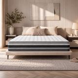 Matelas en mousse HR 7 zones, 140x200 cm, 30 cm, avec face été et face hiver