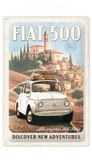 Nostalgic Art Merchandising Metalen Bord 20x30 cm Fiat 500 New Adventures
