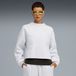 PUMA Wardrobe Essentials oversized top met ronde hals voor Dames, Zilver, Maat M