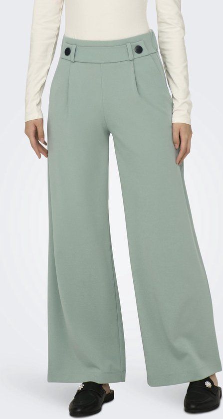 JDY JDYGEGGO NEW LONG PANT JRS NOOS Women's Trousers - Size XL/34 - Chinois Green;Black Buttons