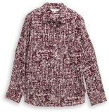 Tom Tailor - Overhemdblouse met patroon - Maat 34 - dark red abstract dot design