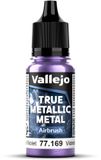 Vallejo Hobbyverf Acrylverf - 77169 True Metallic Metal - Airbrush - Hemels Violet - Acryl - Verf flesje - 1x 18 ml