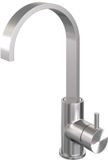 Brauer Brushed Edition Hoge Opbouw Wastafelmengkraan met Draaibare Platte Uitloop Model B RVS Geborsteld PVD