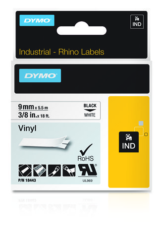 DYMO 18443 Label Tape - Multi Color - Vinyl - Rhino Compatible