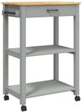 vidaXL Keukentrolley MONZA 60x40x88,5 cm massief grenenhout grijs