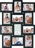 ZEP Rhoda Multi Photo Frame - Black - 12 Photos 10x15cm - 44.5 x 58.5cm