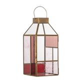 Bloomingville Drew kandelaar Glas, Strijkijzer Roze