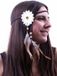 Merkloos Hippie Flower Power Hoofdbandje - Wit - Dames - Ibiza Stijl