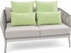 Anna Collection Banc/coussin de jardin set - intérieur/extérieur - 4x pièces - vert menthe - En 2 tailles bas/haut