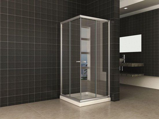 Xellanz Wiesbaden Eco Hoekinstap Douchecabine - 80x80x190cm - Helder Glas - Vierkant