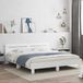 vidaXL Bedframe met LED-stripverlichting Wit 193 x 203 cm Bewerkt hout