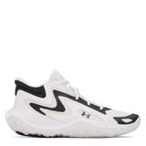 Under Armour Basketbalschoenen Jet '25 Unisex Wit/Zwart Maat 44