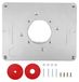 Plaque d'insertion de défonceuse en aluminium pour machine de gravure sur bois DIY - 11,81 x 9,25 pouces