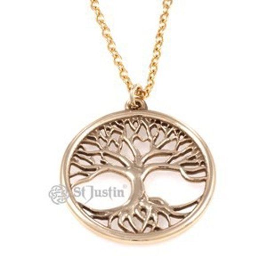 St Justin Boom van het leven Bronzen hanger