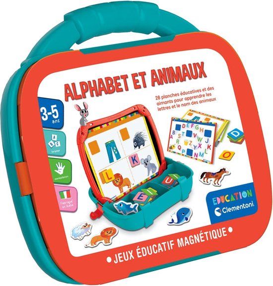 2583 Clementoni Bordspel Clementoni Magnetic Letters & Animals Case (FR)