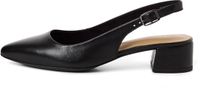 Tamaris Dames Slingpumps 1-29500-42 003 Zwart Leer Blokhak 3-4 cm Maat 36