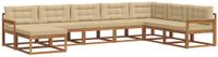 vidaXL - Acacia Hout Loungeset - Natuurlijk en Beige - 8 Zitplaatsen