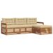 vidaXL Buiten bank set 4 st Natuurlijk en Beige