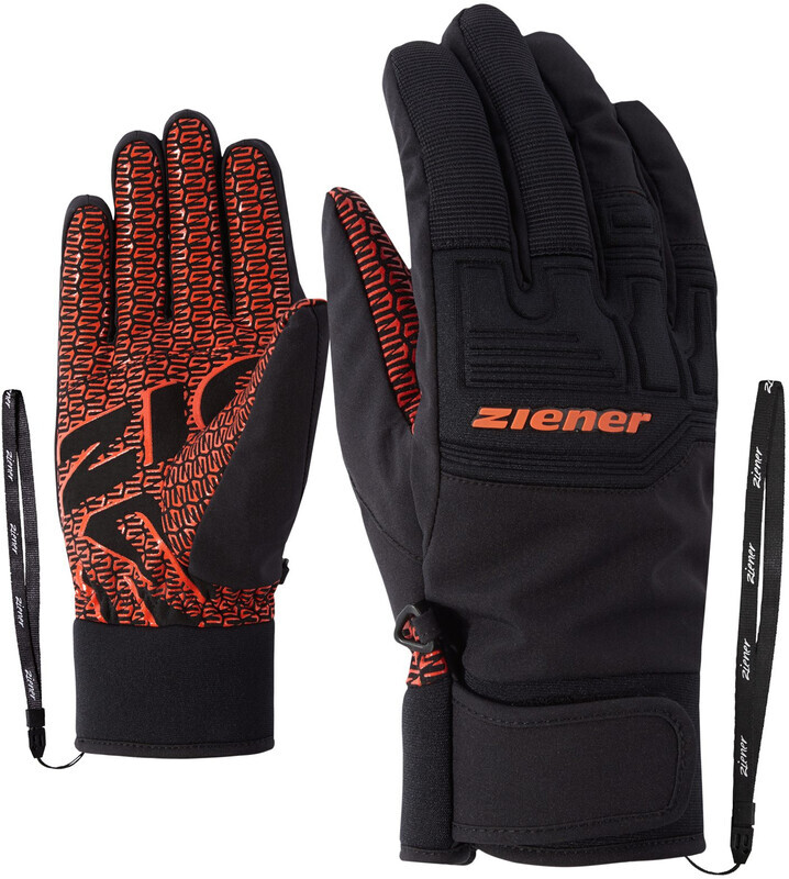 Ziener Ziener Garim AS Alpine Skihandschoenen, zwart/oranje 2022 11 Wintersport handschoenen