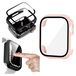 Wigento Apple Watch Series 9, 8, 7, 45 / 6, SE, 5, 4, 44mm: 2-in-1 horlogekast + beschermend hard glas