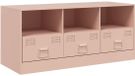 vidaXL meuble TV 99x39x44 cm Rose Acier