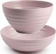 Plasticforte Kommetjes/schaaltjes - 16x in 2 formaten - dessert/ontbijt/soep - kunststof - Oudroze