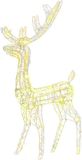 vidaXL Kerstversiering rendier 140 LED's 120 cm acryl warmwit
