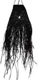 Ancient Wisdom Black Braided Doum Suspension Lamp Shade - 20x15cm