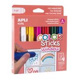 APLI Kids 19363 Color Sticks Window - Vaste gouache stick voor glas - 6 kleuren