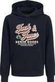JACK&JONES Garçon JJELOGO SWEAT HOOD 2 COL 25/26 NOOS MNI Pull Sky Captain