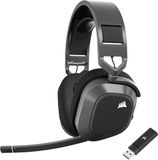 CORSAIR HS80 MAX Wireless Multiplatform gaming headset met Bluetooth - Dolby Atmos - microfoon van professionele kwaliteit - compatibel met iCUE - PC, Mac, PS5, PS4, Switch, Mobile - staalgrijs