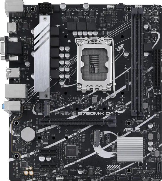 ASUS Prime B760M-K D4 Moederbord