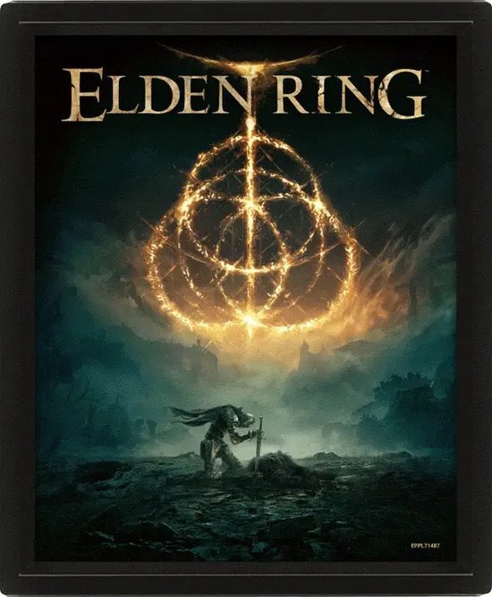 Elden Ring (Battlefield of the Fallen) 10 x 8&quot; 3D Lenticular Poster (Framed)
