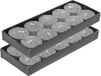 Gerimport Theelichtjes/Waxinelichtjes Kaarsjes - 20x - Zilver Glitters 3,5 cm