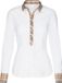 Seidensticker dames blouse regular fit - wit (geruit contrast)