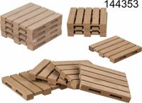 Out of the blue Glazenonderzetters - 4x stuks - hout - 10 x 10 cm - onderzetters
