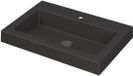 Wastafel INK Dock Wastafel Quartz met 1 Kraangat - 600x400x60 mm - Quartz Zwart