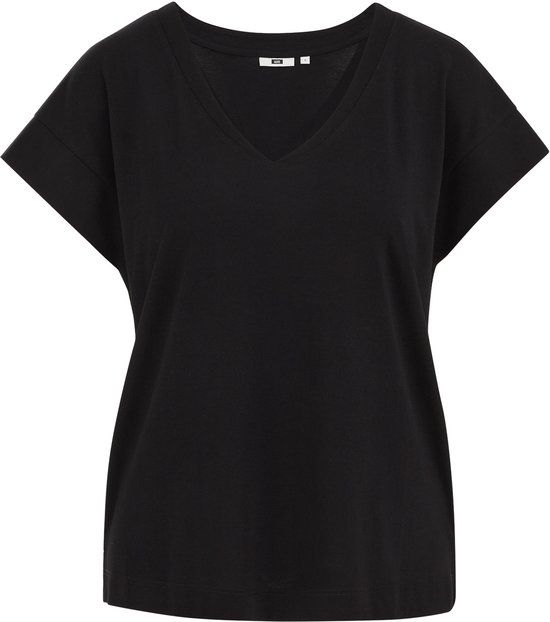 WE Fashion Dames jersey T-shirt Zwart XXL
