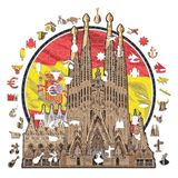 Iconic Puzzles Sagrada Família 100% Eco-Friendly Wooden Puzzle, Size S, 150 Pieces