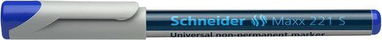 Schneider Schrijfwaren Schneider Maxx 221 S universele marker (niet-permanent, vochtig afveegbaar, 0,4 mm) pak van 10 blauw
