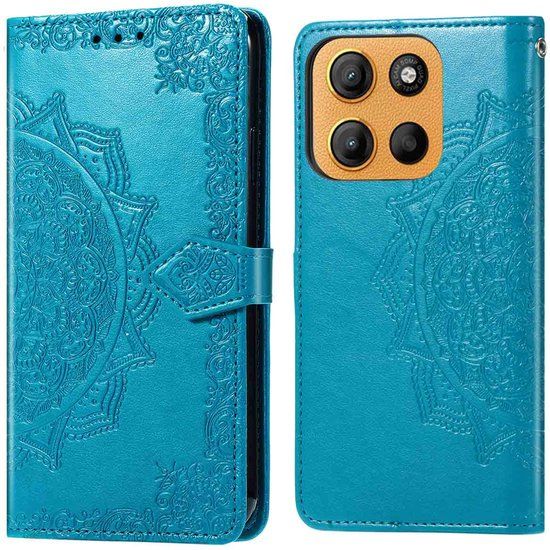 imoshion Mandala Bookcase - Geschikt voor Motorola Moto G15 / G15 Power - Turquoise
