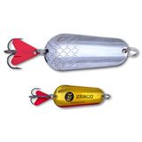 Zebco Premium Trophy Z-Slide Classic knipperlicht visaas lepels snoek visaccessoires zilver/goud/rood 32 g