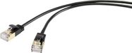 Renkforce RF-4538188 RJ45 Netwerkkabel, patchkabel CAT 8.1 F/FTP 1.00 m Zwart