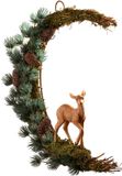 Loberon Decoratief hangobject Isnara bruin/groen